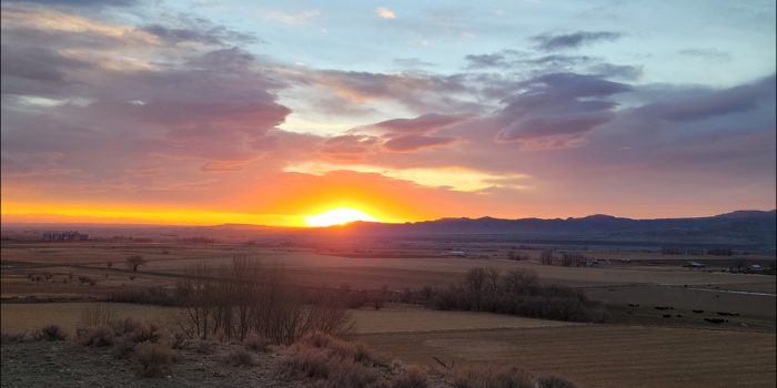 Wyoming Sunrise in Powell Wyoming